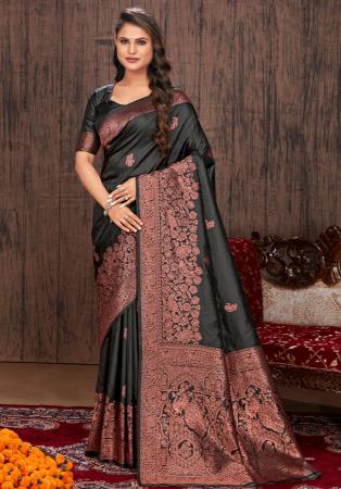 Picture of Sublime Silk Black Saree