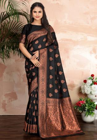 Picture of Shapely Silk Black Saree