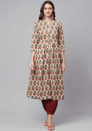 Picture of Radiant Cotton Tan Kurtis & Tunic