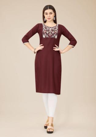 Picture of Beauteous Chiffon Dark Olive Green Kurtis & Tunic