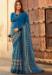 Picture of Sightly Chiffon & Georgette Teal Saree