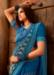 Picture of Sightly Chiffon & Georgette Teal Saree