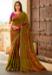 Picture of Comely Chiffon & Georgette Olive Saree