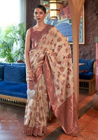 Picture of Gorgeous Organza Rosy Brown Saree