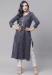 Picture of Stunning Rayon & Cotton Navy Blue Kurtis And Tunic