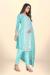 Picture of Organza Light Blue Straight Cut Salwar Kameez