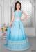 Picture of Superb Georgette Sky Blue Kids Lehenga Choli