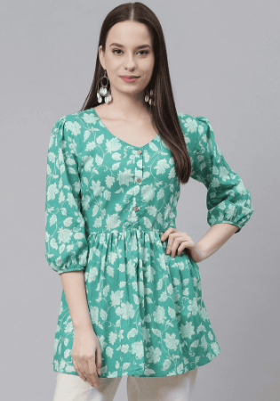 Picture of Nice Cotton Cadet Blue Kurtis & Tunic