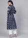 Picture of Lovely Cotton Dark Slate Blue Kurtis & Tunic