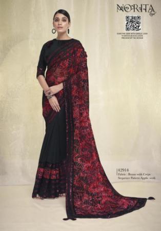 Picture of Amazing Crepe & Satin Black Saree