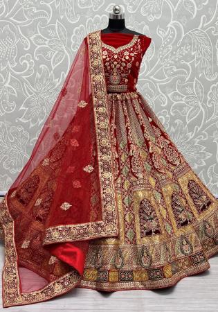 Picture of Beautiful Georgette Dark Red Lehenga Choli