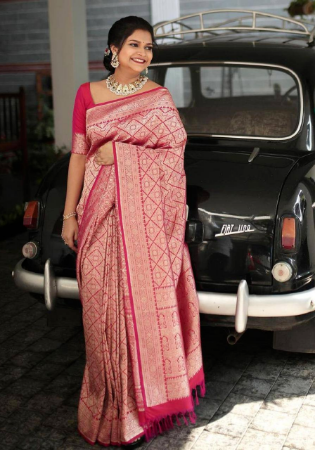 Picture of Nice Silk Rosy Brown Saree