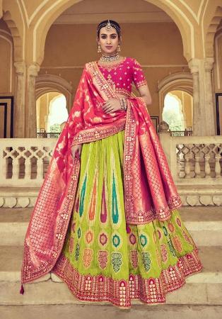 Picture of Splendid Silk Dark Golden Rod Lehenga Choli