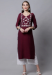 Picture of Gorgeous Cotton Dark Magenta Kurtis & Tunic