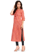 Picture of Superb Cotton Salmon Kurtis & Tunic