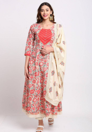 Picture of Stunning Cotton Linen Readymade Salwar Kameez