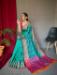 Picture of Wonderful Silk Dark Cyan Saree