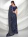 Picture of Sightly Georgette Steel Blue Saree