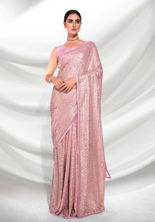 Picture of Fascinating Georgette Thistle Saree