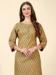 Picture of Ravishing Cotton Dark Khaki Kurtis & Tunic