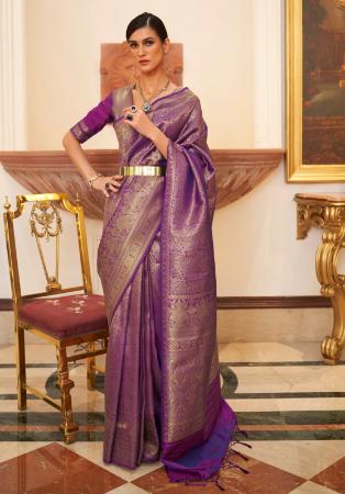 Picture of Enticing Silk Purple Saree