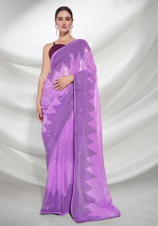 Picture of Taking Georgette Medium Orchid Saree