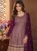 Picture of Delightful Georgette Purple Straight Cut Salwar Kameez