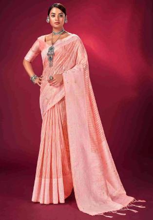 Picture of Amazing Silk Light Pink Saree