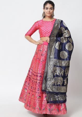 Picture of Pleasing Silk Pale Violet Red Lehenga Choli