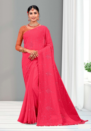 Picture of Magnificent Silk Deep Pink Saree