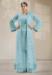 Picture of Georgette Light Steel Blue Straight Cut Salwar Kameez