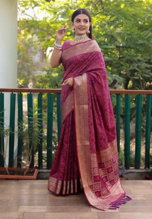 Picture of Enticing Silk Medium Orchid Saree