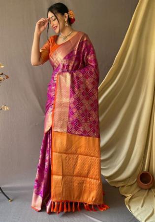 Picture of Radiant Silk Purple Saree