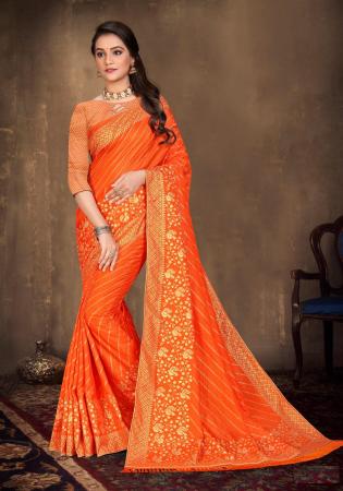 Picture of Amazing Silk Sandy Brown Saree