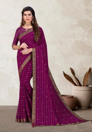 Picture of Sublime Silk Purple Saree