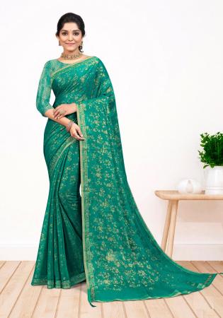 Picture of Beauteous Silk Medium Sea Green Saree