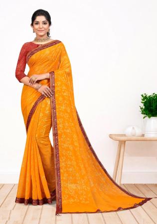 Picture of Splendid Silk Orange Saree