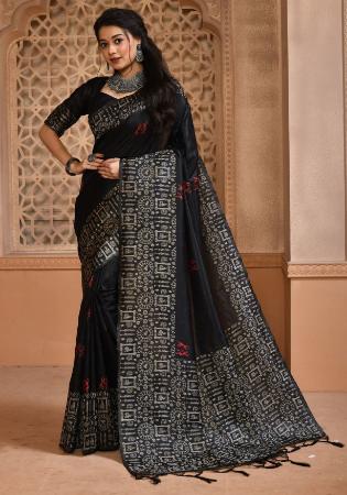 Picture of Sublime Silk Black Saree