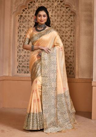 Picture of Magnificent Silk Burly Wood Saree