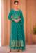 Picture of Comely Georgette Teal Straight Cut Salwar Kameez