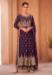 Picture of Georgette Dark Olive Green Straight Cut Salwar Kameez