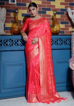 Picture of Fine Silk Light Coral Saree