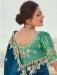 Picture of Magnificent Silk & Organza Teal Saree