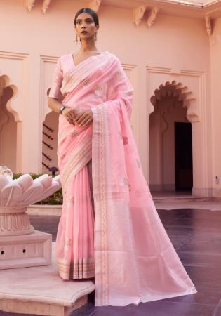 Picture of Grand Linen Light Coral Saree