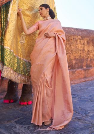 Picture of Beautiful Silk Light Coral Saree