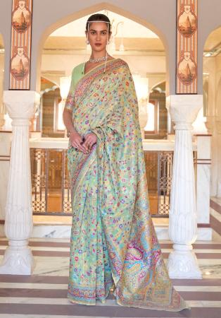 Picture of Grand Silk Dark Sea Green Saree