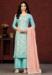 Picture of Cotton Light Steel Blue Straight Cut Salwar Kameez