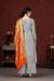 Picture of Resplendent Silk Dark Grey Straight Cut Salwar Kameez