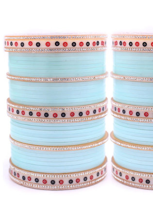 Picture of Exquisite Pale Turquoise Bangles