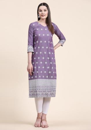 Picture of Sublime Cotton Light Slate Grey Kurtis & Tunic